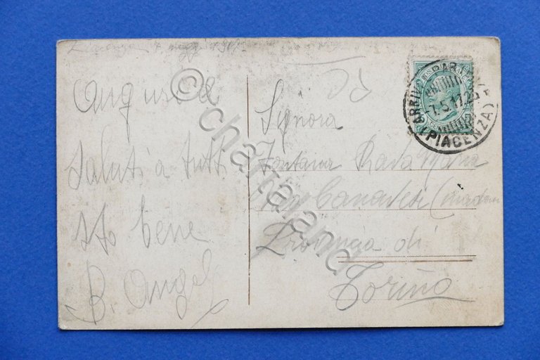 Cartolina Piacenza - Panorama visto dal Duomo - 1923.