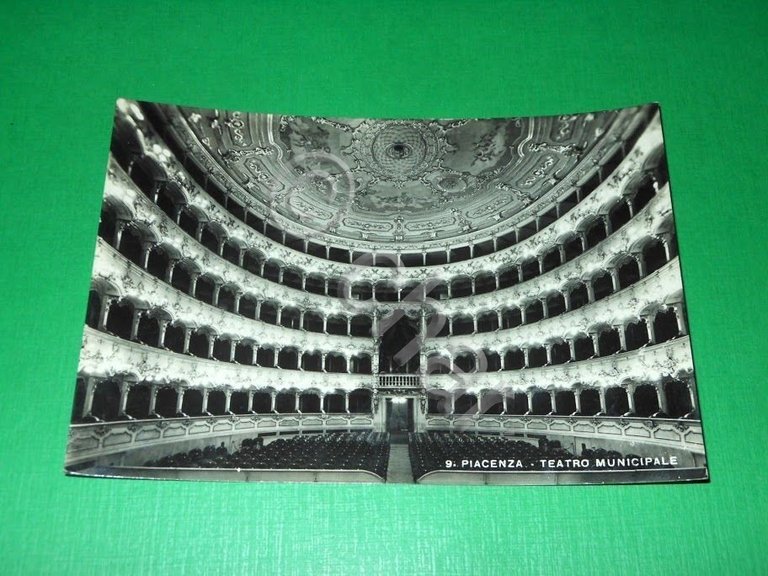 Cartolina Piacenza - Teatro Municipale 1950.