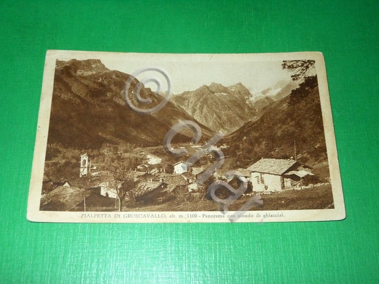 Cartolina Pialpetta di Grosscavallo - Panorama con sfondo di ghiacciai …