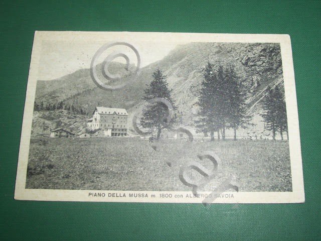 Cartolina Pian della Mussa con Albergo Savoia 1934
