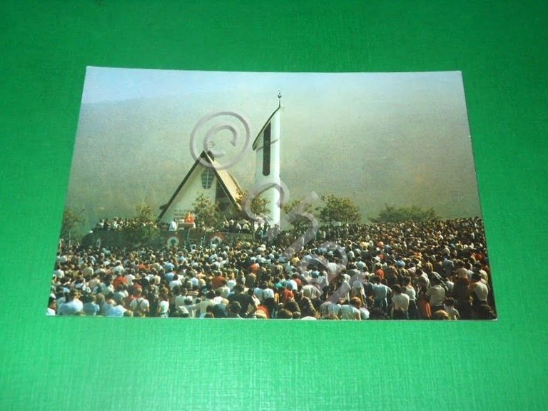 Cartolina Pian delle Betulle - Consacrazione Chiesetta Votiva Btg. Morbegno