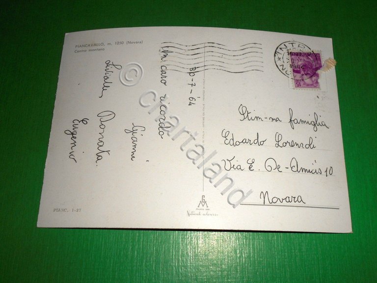 Cartolina Piancavallo - Centro montano 1964