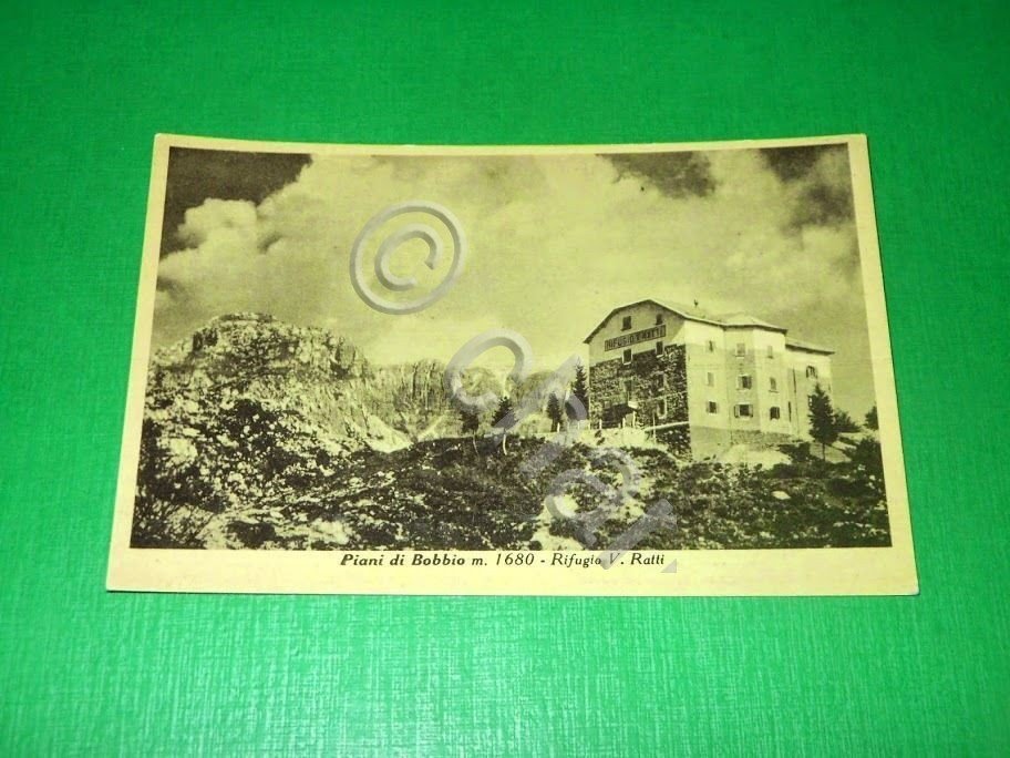 Cartolina Piani di Bobbio - Rifugio V. Ratti 1940 ca.