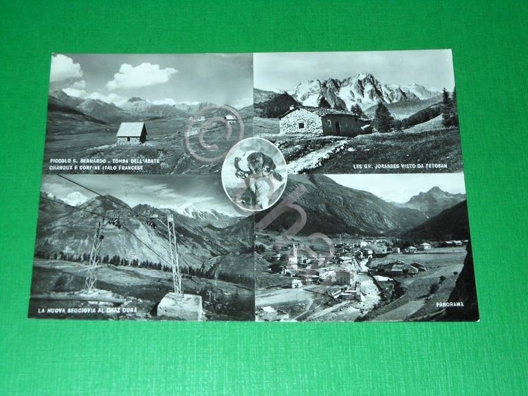 Cartolina Piccolo S. Bernardo Tomba dell' Abate - Seggiovia al …