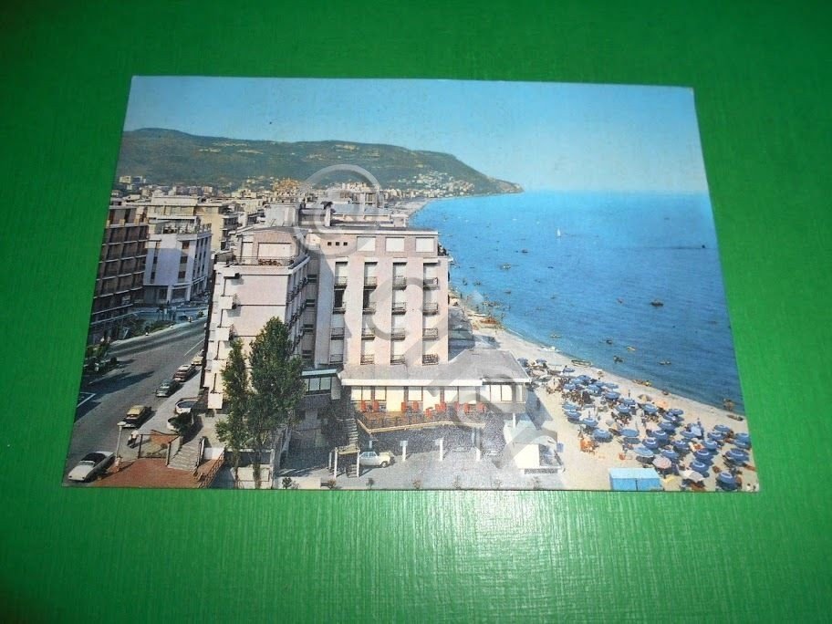 Cartolina Pietra Ligure - Hotel Stella Maris e Spiaggia 1965 …