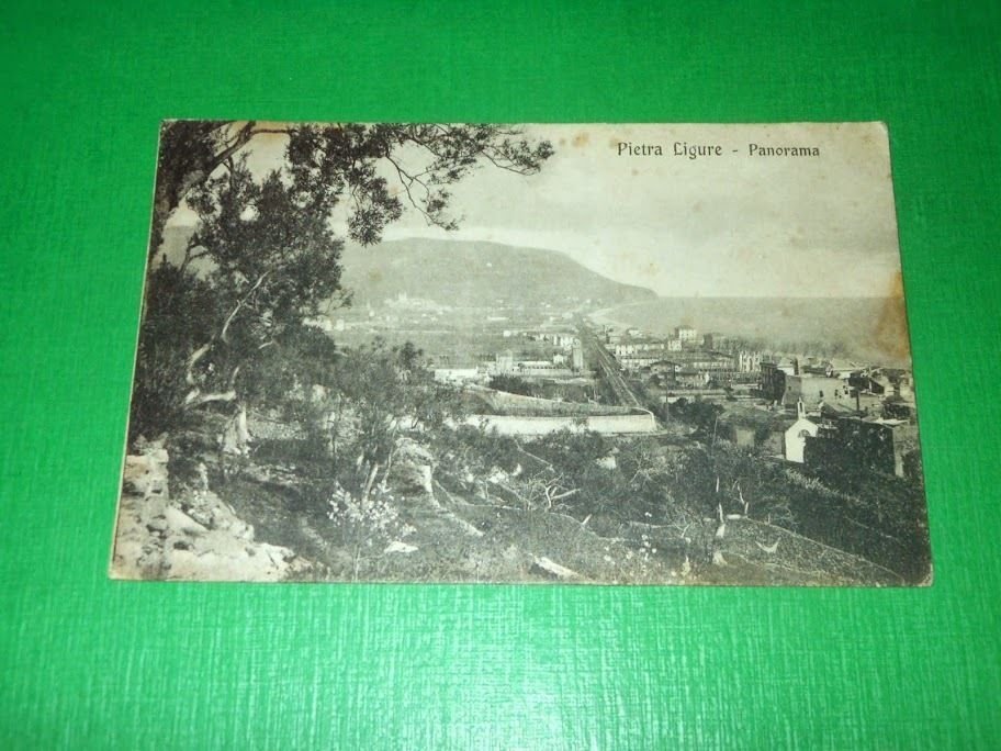 Cartolina Pietra Ligure - Panorama 1920.
