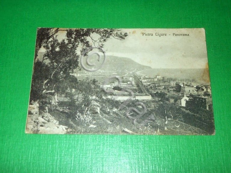 Cartolina Pietra Ligure - Panorama 1920.
