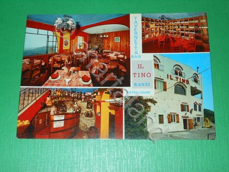 Cartolina Pietra Ligure - Tavernetta Bar Il Tino - Vedute …