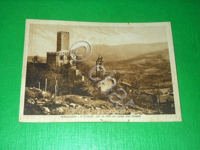 Cartolina Pietragavina - Il Castello 1940