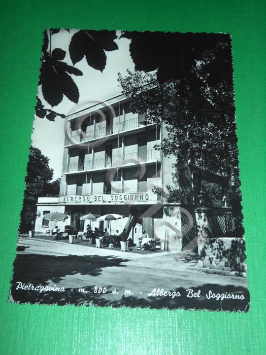 Cartolina Pietragavina ( Pavia ) - Albergo Bel Soggiorno 1959.