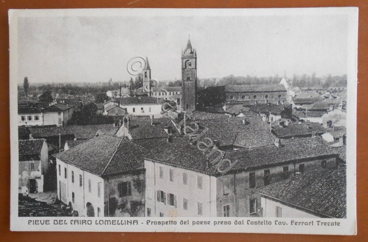 Cartolina Pieve del Cairo - Prospetto del paese preso dal …