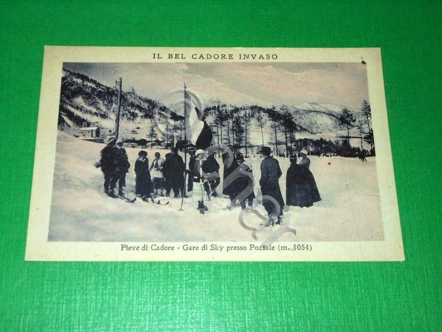 Cartolina Pieve di Cadore - Gare di Sky presso Pozzale …