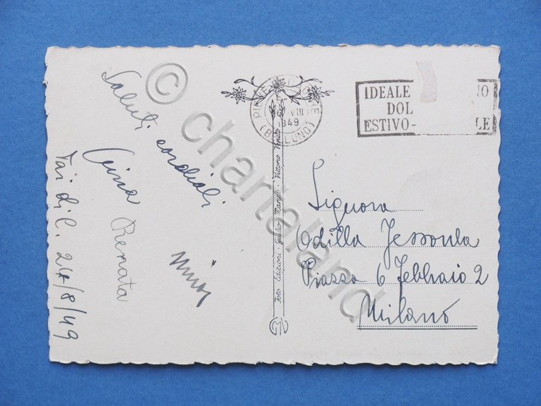 Cartolina Pieve di Cadore - La nuova Seggiovia - 1949