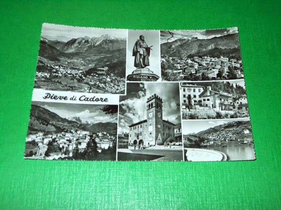 Cartolina Pieve di Cadore - Vedute diverse 1964.