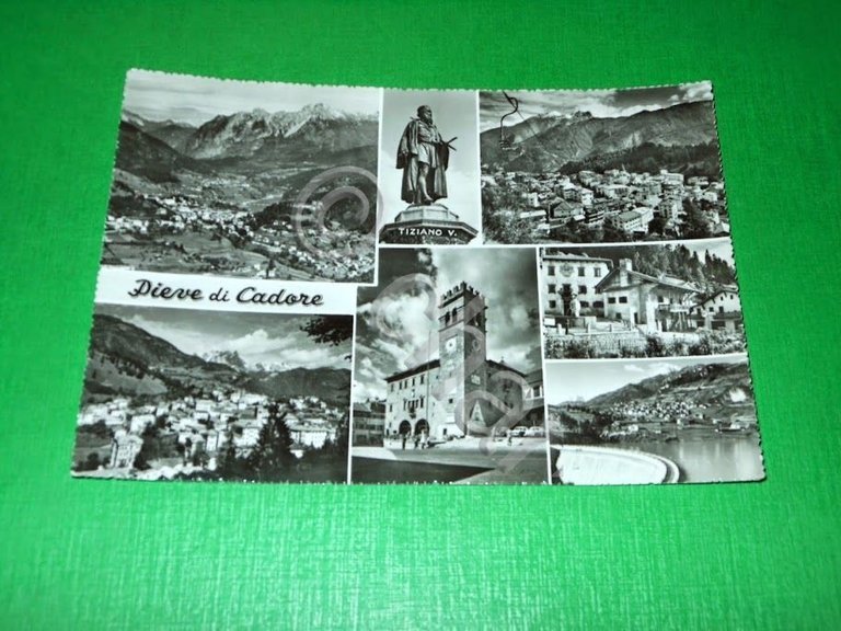 Cartolina Pieve di Cadore - Vedute diverse 1964.