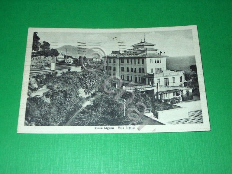 Cartolina Pieve Ligure - Villa Rigatti 1943.