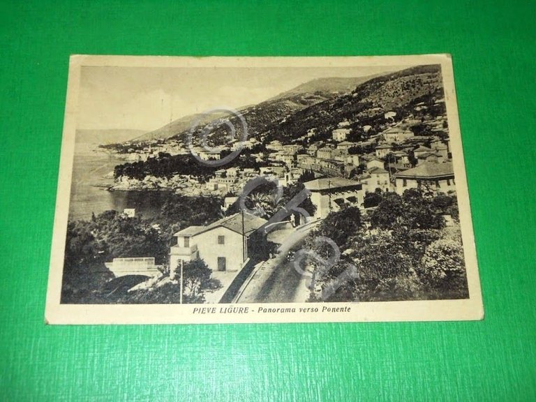 Cartolina Pieve Ligure ( Genova ) - Panorama verso Ponente …