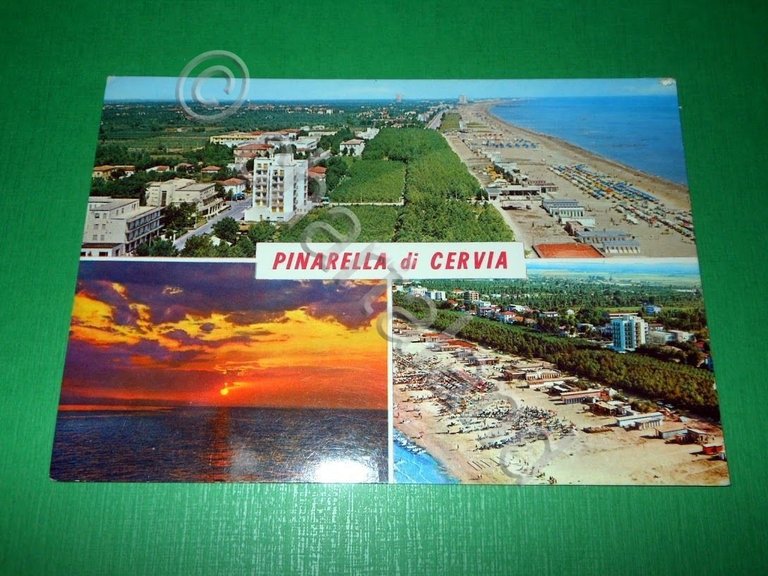 Cartolina Pinarella di Cervia - Vedute diverse 1966.