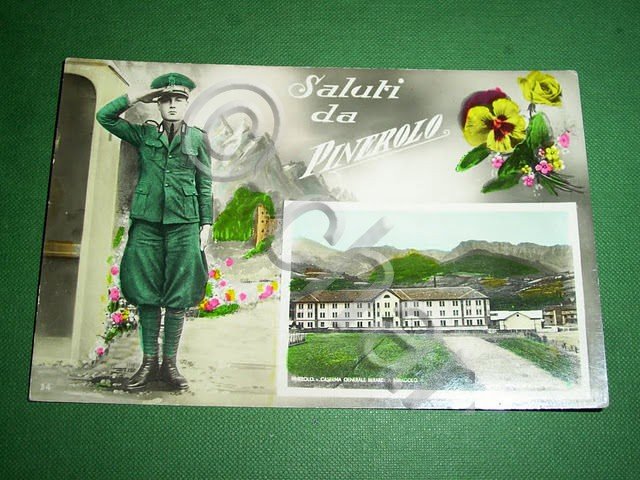 Cartolina Pinerolo - Caserma Berardi e vedute 1955 ca