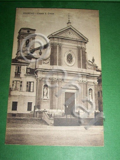 Cartolina Pinerolo - Chiesa S. Croce 1940 ca
