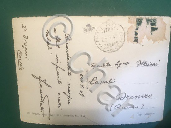 Cartolina Pinerolo - Piazza Cavour - 1949