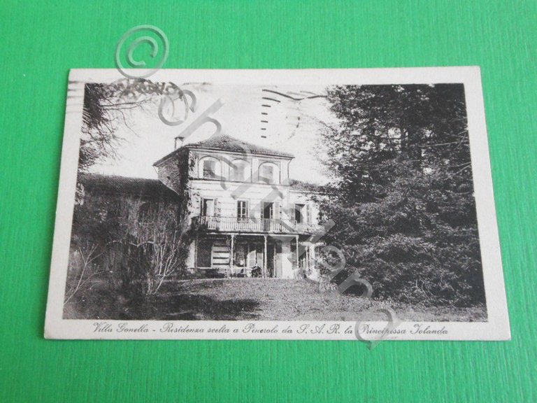 Cartolina Pinerolo - Villa Gonella ( Residenza della Principessa Iolanda …