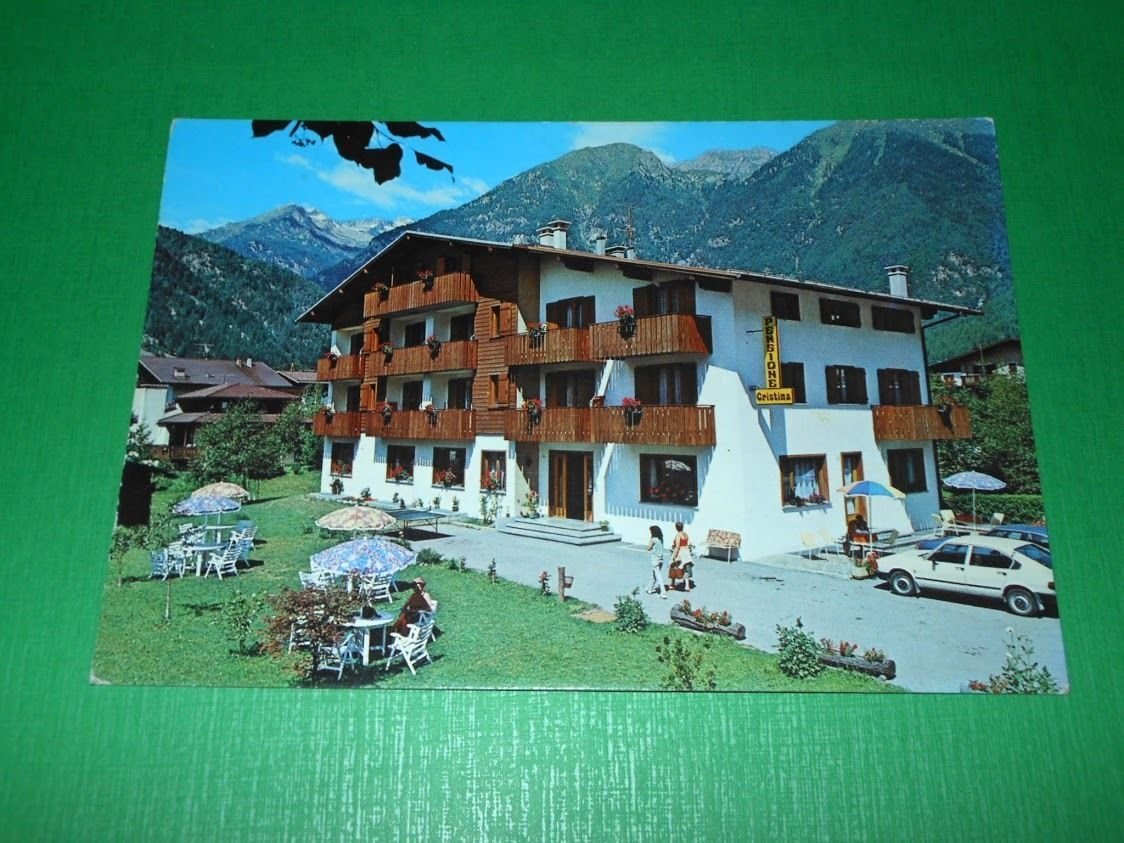 Cartolina Pinzolo ( Trento ) - Pensione Cristina 1965 ca.