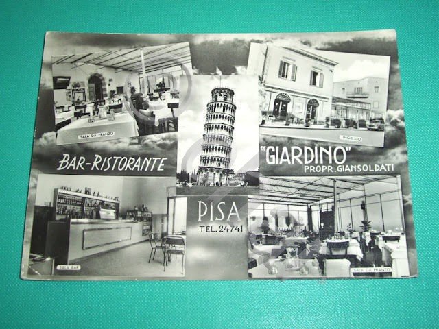 Cartolina Pisa - Bar Ristorante Giardino - Vedute diverse 1950 … | Immagine principale