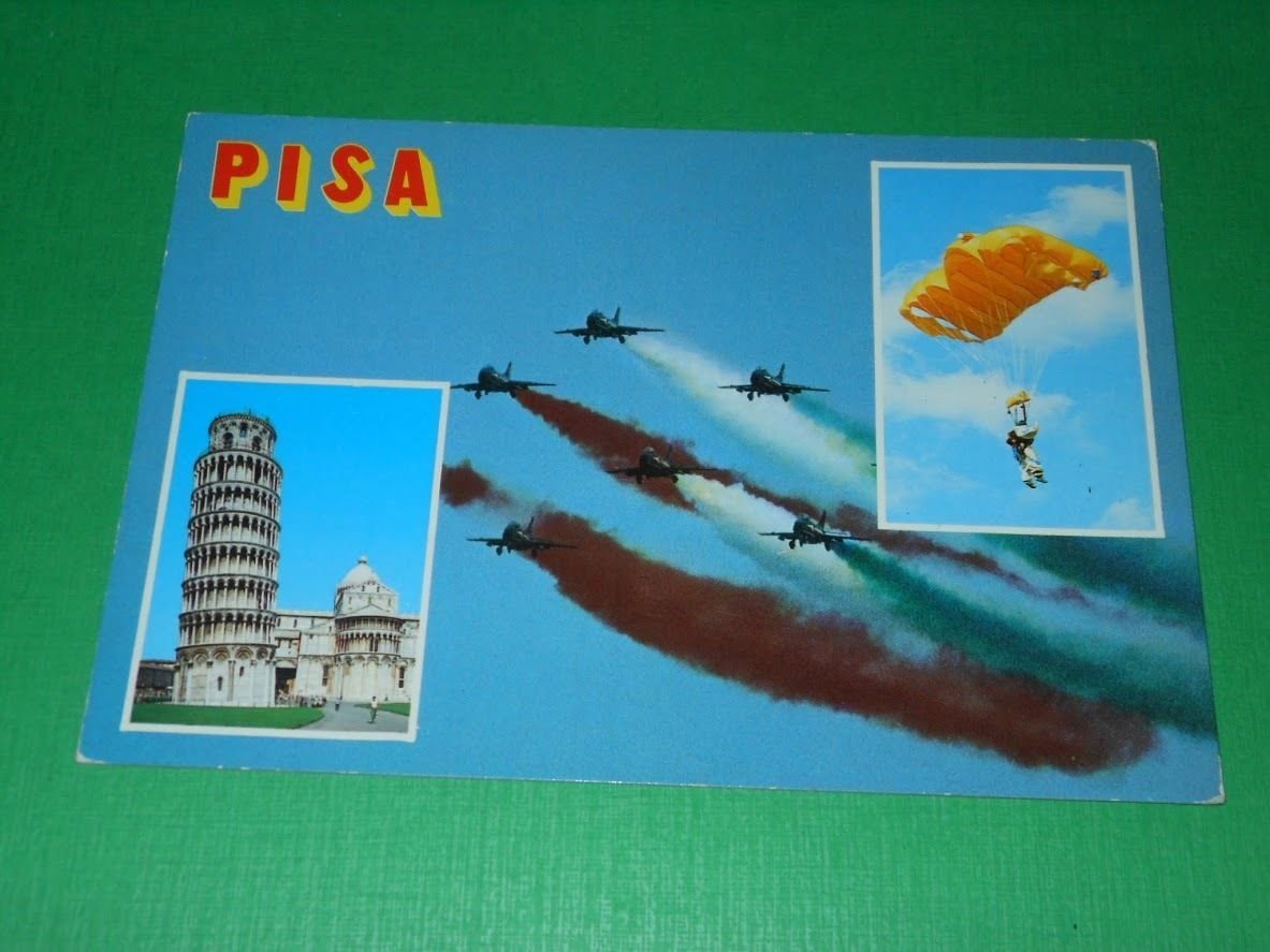 Cartolina Pisa - Frecce Tricolori in volo 1965 ca.