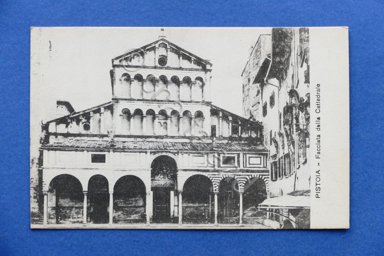 Cartolina Pistoia - Facciata della Cattedrale - 1915 ca.