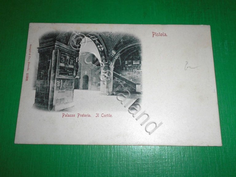 Cartolina Pistoia Palazzo Pretorio - Il Cortile 1900.