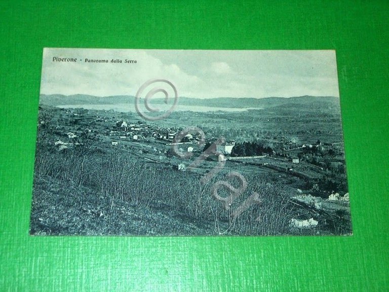 Cartolina Piverone - Panorama dalla Serra 1927.