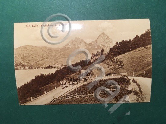 Cartolina Poft Treib - Seelisberg Mythen - Replica 1950 ca