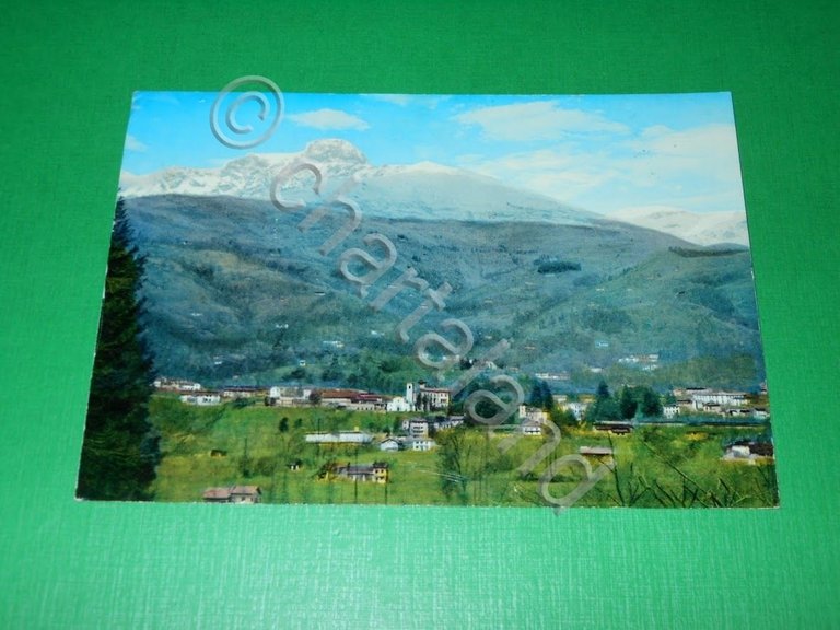 Cartolina Pollone - Panorama generale e Monte Mucrone 1966