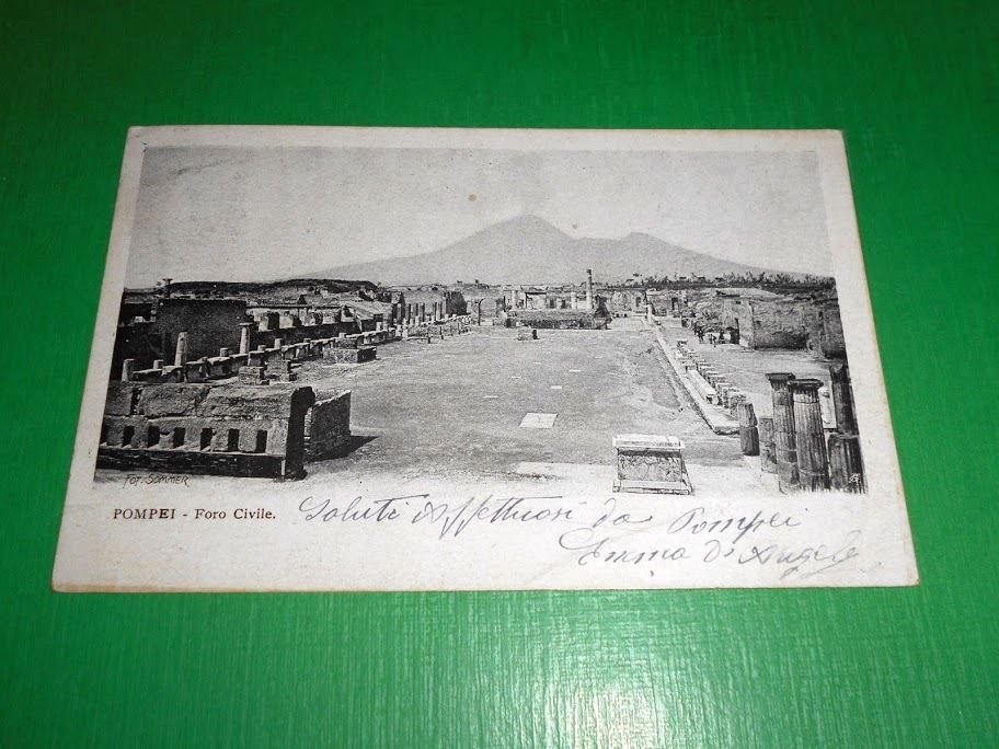Cartolina Pompei - Foro Civile 1910