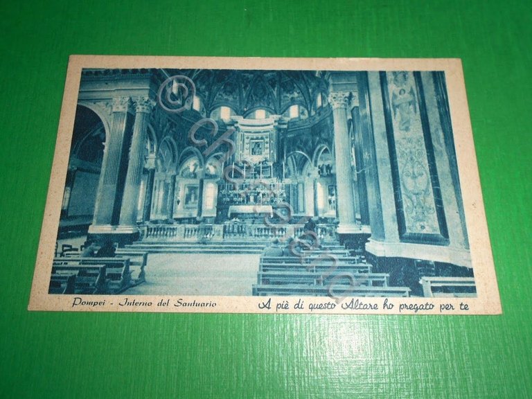 Cartolina Pompei - Interno del Santuario 1942 | Immagine Gallery 2