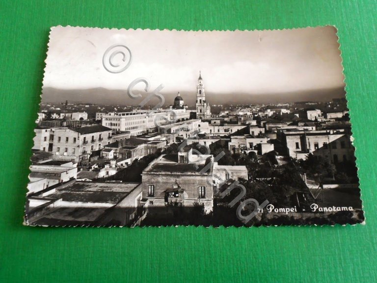Cartolina Pompei - Panorama 1954.