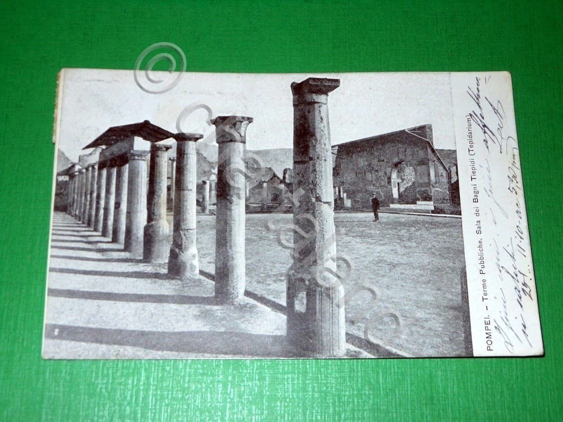 Cartolina Pompei - Terme Pubbliche - Sala dei Bagni Tiepidi …