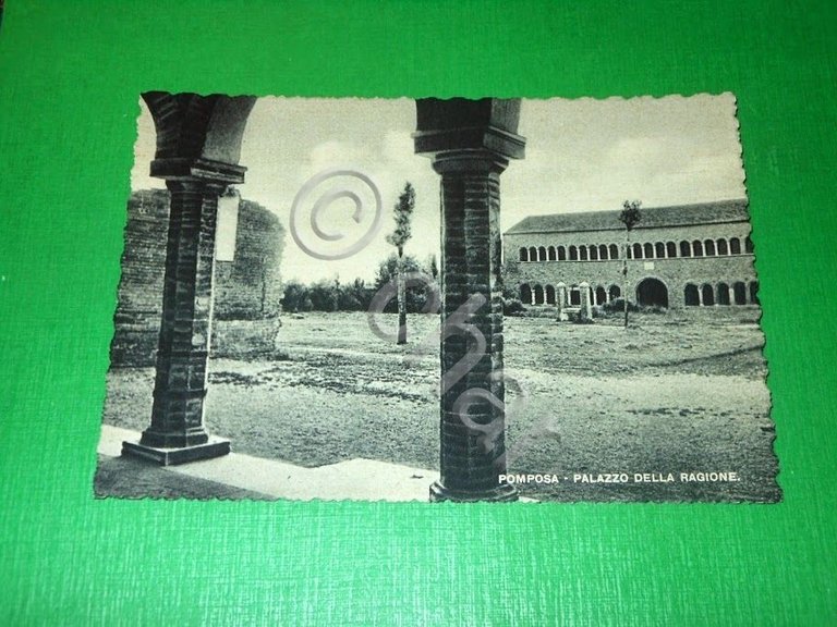 Cartolina Pomposa - Palazzo della Ragione 1955 ca