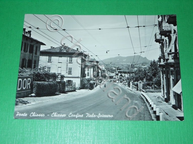 Cartolina Ponte Chiasso - Chiasso - Confine Italo Svizzero 1962