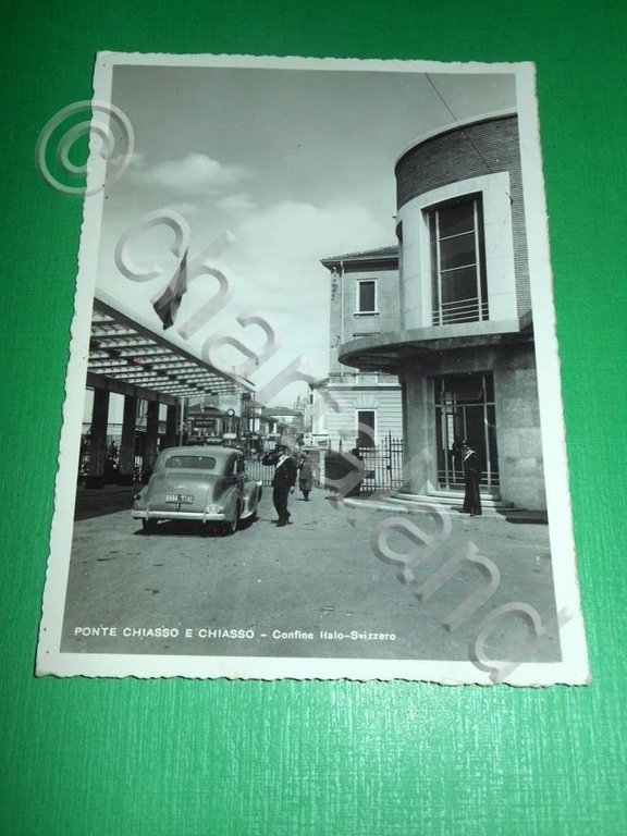 Cartolina Ponte Chiasso e Chiasso - Confine Italo-Svizzero 1949