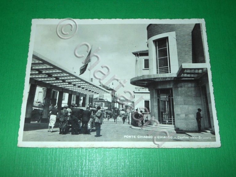 Cartolina Ponte Chiasso e Chiasso - Confine Italo Svizzero 1950