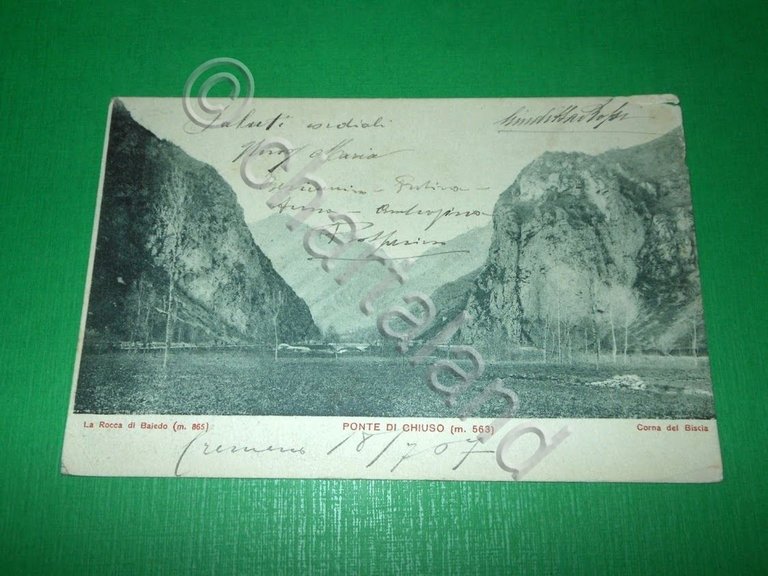 Cartolina Ponte di Chiuso - Rocca di Baiedo - Corna …
