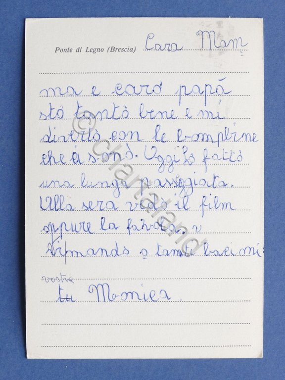 Cartolina Ponte di Legno - Colonie Montedison - Casa Alpina …