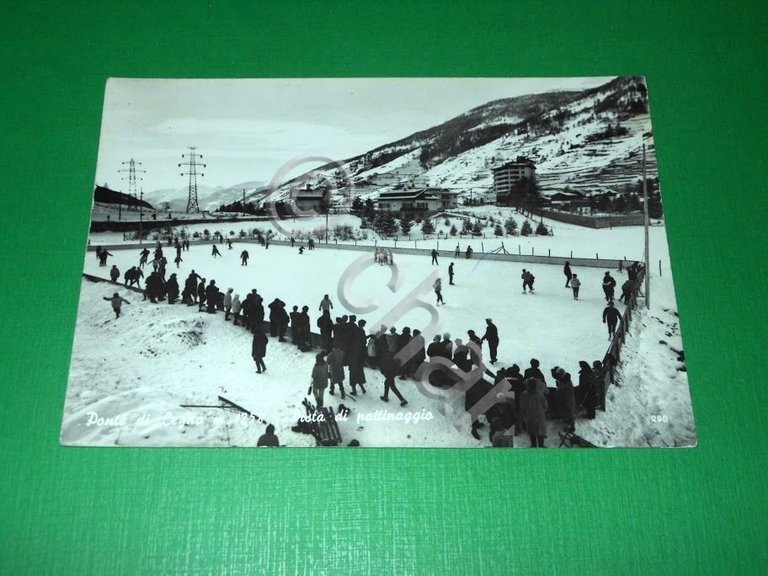 Cartolina Ponte di Legno - Pista di pattinaggio 1981.