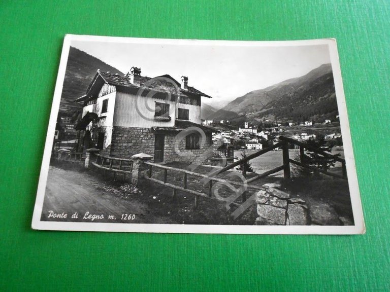 Cartolina Ponte di Legno - Scorcio panoramico 1953.