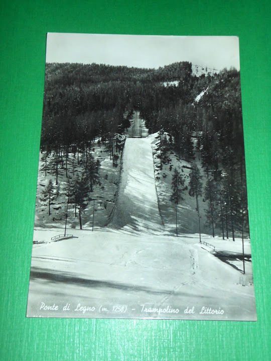 Cartolina Ponte di Legno - Trampolino del Littorio 1943.