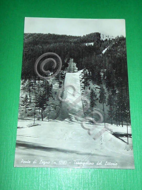 Cartolina Ponte di Legno - Trampolino del Littorio 1943.
