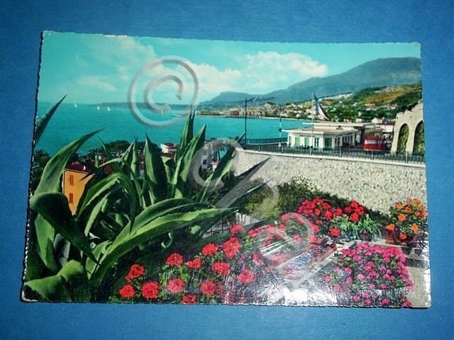 Cartolina Ponte S. Luigi - La dogana francese 1970.