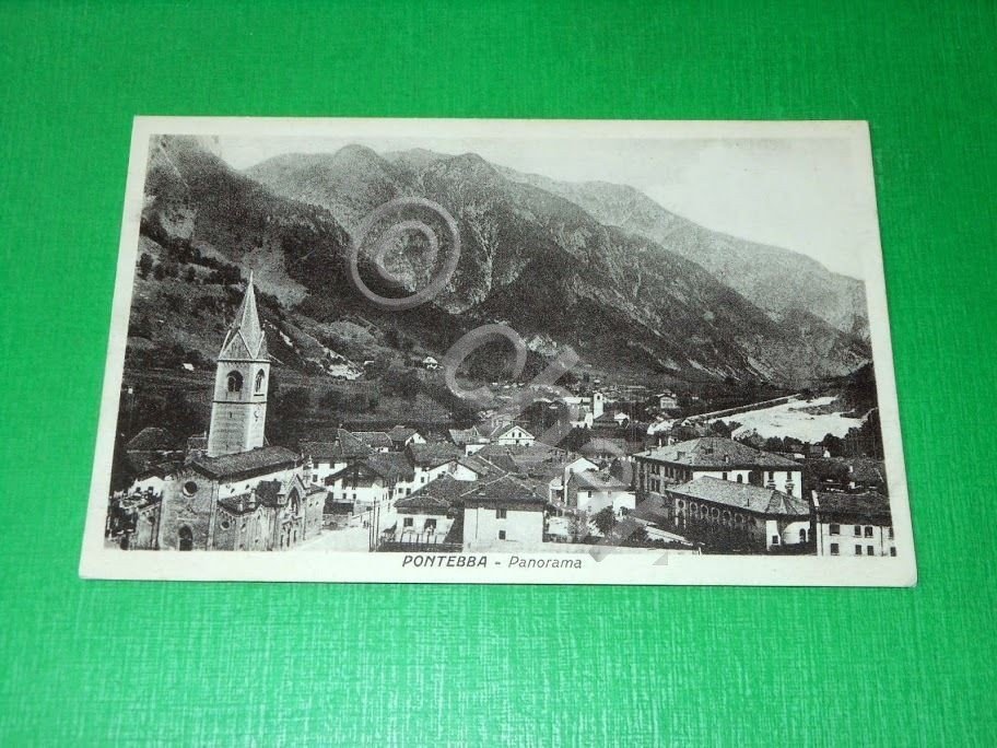 Cartolina Pontebba - Panorama 1925 ca.